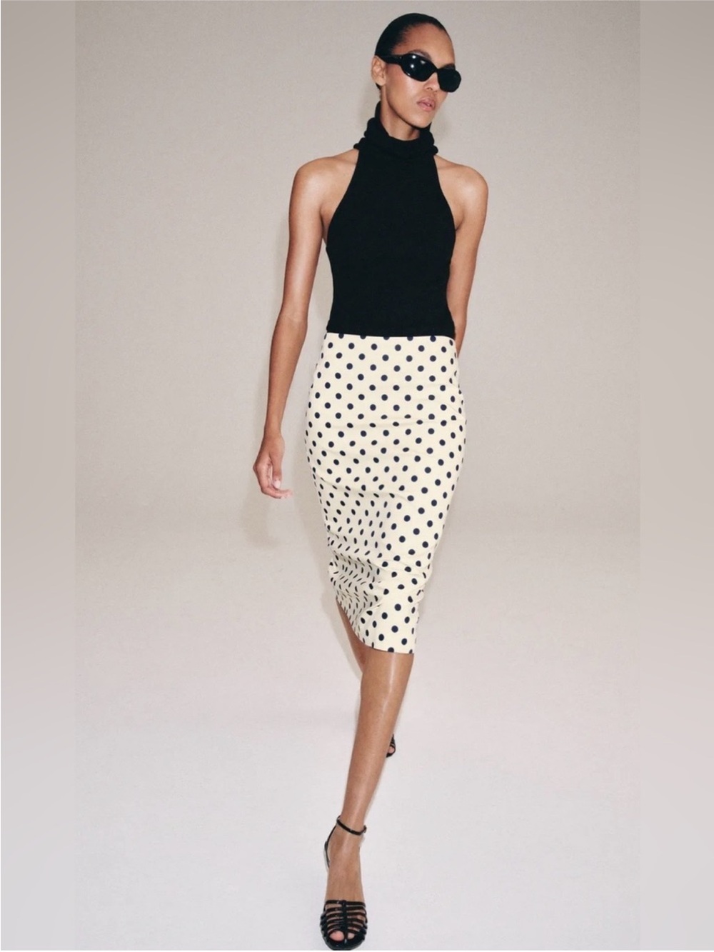 Zara Polka Dot pencil Skirt